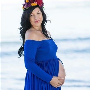 Miriam off the shoulder maternity gown